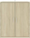 vidaXL - Schoenenkast - 60x35x70 - cm - bewerkt - hout - sonoma - eikenkleurig