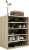 vidaXL - Schoenenkast - 60x35x70 - cm - bewerkt - hout - sonoma - eikenkleurig
