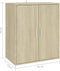 vidaXL - Schoenenkast - 60x35x70 - cm - bewerkt - hout - sonoma - eikenkleurig