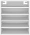 vidaXL - Schoenenkast - 60x35x70 - cm - bewerkt - hout - wit