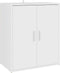 vidaXL - Schoenenkast - 60x35x70 - cm - bewerkt - hout - wit