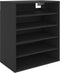 vidaXL - Schoenenkast - 60x35x70 - cm - bewerkt - hout - zwart