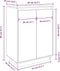 vidaXL - Schoenenkast - 60x35x80 - cm - massief - grenenhout