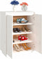 vidaXL - Schoenenkast - 60x35x80 - cm - massief - grenenhout - wit