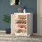 vidaXL - Schoenenkast - 60x35x80 - cm - massief - grenenhout - wit