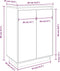 vidaXL - Schoenenkast - 60x35x80 - cm - massief - grenenhout - wit