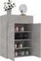 vidaXL - Schoenenkast - 60x35x84 - cm - bewerkt - hout - betongrijs