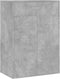 vidaXL - Schoenenkast - 60x35x84 - cm - bewerkt - hout - betongrijs