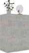 vidaXL - Schoenenkast - 60x35x84 - cm - bewerkt - hout - betongrijs