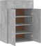vidaXL - Schoenenkast - 60x35x84 - cm - bewerkt - hout - betongrijs