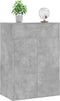 vidaXL - Schoenenkast - 60x35x84 - cm - bewerkt - hout - betongrijs