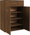 vidaXL - Schoenenkast - 60x35x84 - cm - bewerkt - hout - bruin - eikenkleur