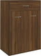 vidaXL - Schoenenkast - 60x35x84 - cm - bewerkt - hout - bruin - eikenkleur