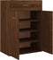 vidaXL - Schoenenkast - 60x35x84 - cm - bewerkt - hout - bruin - eikenkleur
