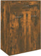 vidaXL - Schoenenkast - 60x35x84 - cm - bewerkt - hout - gerookt - eikenkleurig
