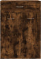 vidaXL - Schoenenkast - 60x35x84 - cm - bewerkt - hout - gerookt - eikenkleurig