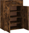 vidaXL - Schoenenkast - 60x35x84 - cm - bewerkt - hout - gerookt - eikenkleurig