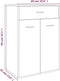 vidaXL - Schoenenkast - 60x35x84 - cm - bewerkt - hout - grijs - sonoma