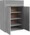 vidaXL - Schoenenkast - 60x35x84 - cm - bewerkt - hout - grijs - sonoma
