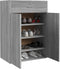 vidaXL - Schoenenkast - 60x35x84 - cm - bewerkt - hout - grijs - sonoma