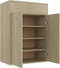 vidaXL - Schoenenkast - 60x35x84 - cm - bewerkt - hout - sonoma - eikenkleurig