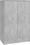 vidaXL - Schoenenkast - 60x35x92 - cm - bewerkt - hout - betongrijs