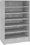 vidaXL - Schoenenkast - 60x35x92 - cm - bewerkt - hout - betongrijs