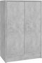 vidaXL - Schoenenkast - 60x35x92 - cm - bewerkt - hout - betongrijs