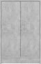 vidaXL - Schoenenkast - 60x35x92 - cm - bewerkt - hout - betongrijs