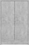 vidaXL - Schoenenkast - 60x35x92 - cm - bewerkt - hout - betongrijs