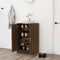 vidaXL - Schoenenkast - 60x35x92 - cm - bewerkt - hout - bruin - eikenkleur