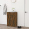 vidaXL - Schoenenkast - 60x35x92 - cm - bewerkt - hout - gerookt - eikenkleurig