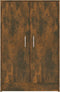 vidaXL - Schoenenkast - 60x35x92 - cm - bewerkt - hout - gerookt - eikenkleurig