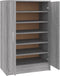 vidaXL - Schoenenkast - 60x35x92 - cm - bewerkt - hout - grijs - sonoma - eikenkleurig