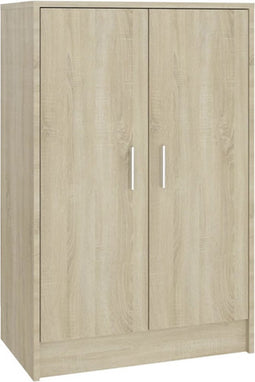 vidaXL - Schoenenkast - 60x35x92 - cm - bewerkt - hout - sonoma - eikenkleurig