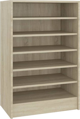 vidaXL - Schoenenkast - 60x35x92 - cm - bewerkt - hout - sonoma - eikenkleurig