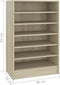 vidaXL - Schoenenkast - 60x35x92 - cm - bewerkt - hout - sonoma - eikenkleurig