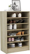 vidaXL - Schoenenkast - 60x35x92 - cm - bewerkt - hout - sonoma - eikenkleurig