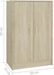 vidaXL - Schoenenkast - 60x35x92 - cm - bewerkt - hout - sonoma - eikenkleurig