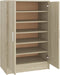 vidaXL - Schoenenkast - 60x35x92 - cm - bewerkt - hout - sonoma - eikenkleurig