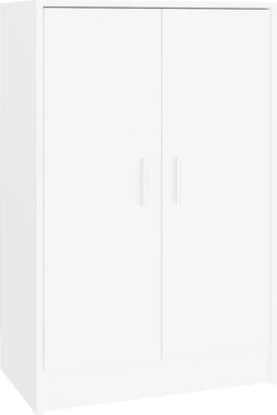 vidaXL - Schoenenkast - 60x35x92 - cm - bewerkt - hout - wit