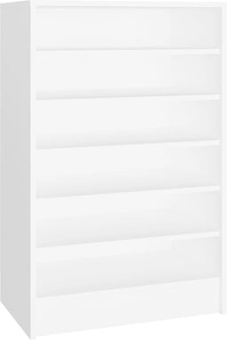 vidaXL - Schoenenkast - 60x35x92 - cm - bewerkt - hout - wit