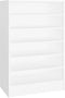 vidaXL - Schoenenkast - 60x35x92 - cm - bewerkt - hout - wit