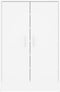 vidaXL - Schoenenkast - 60x35x92 - cm - bewerkt - hout - wit