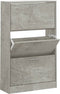 vidaXL - Schoenenkast - 63x24x103 - cm - bewerkt - hout - betongrijs