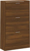 vidaXL - Schoenenkast - 63x24x103 - cm - bewerkt - hout - bruin - eikenkleur