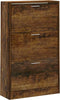 vidaXL - Schoenenkast - 63x24x103 - cm - bewerkt - hout - gerookt - eikenkleurig