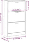 vidaXL - Schoenenkast - 63x24x103 - cm - bewerkt - hout - grijs - sonoma
