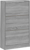 vidaXL - Schoenenkast - 63x24x103 - cm - bewerkt - hout - grijs - sonoma