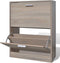 vidaXL - Schoenenkast - 63x24x103 - cm - bewerkt - hout - hoogglans - wit